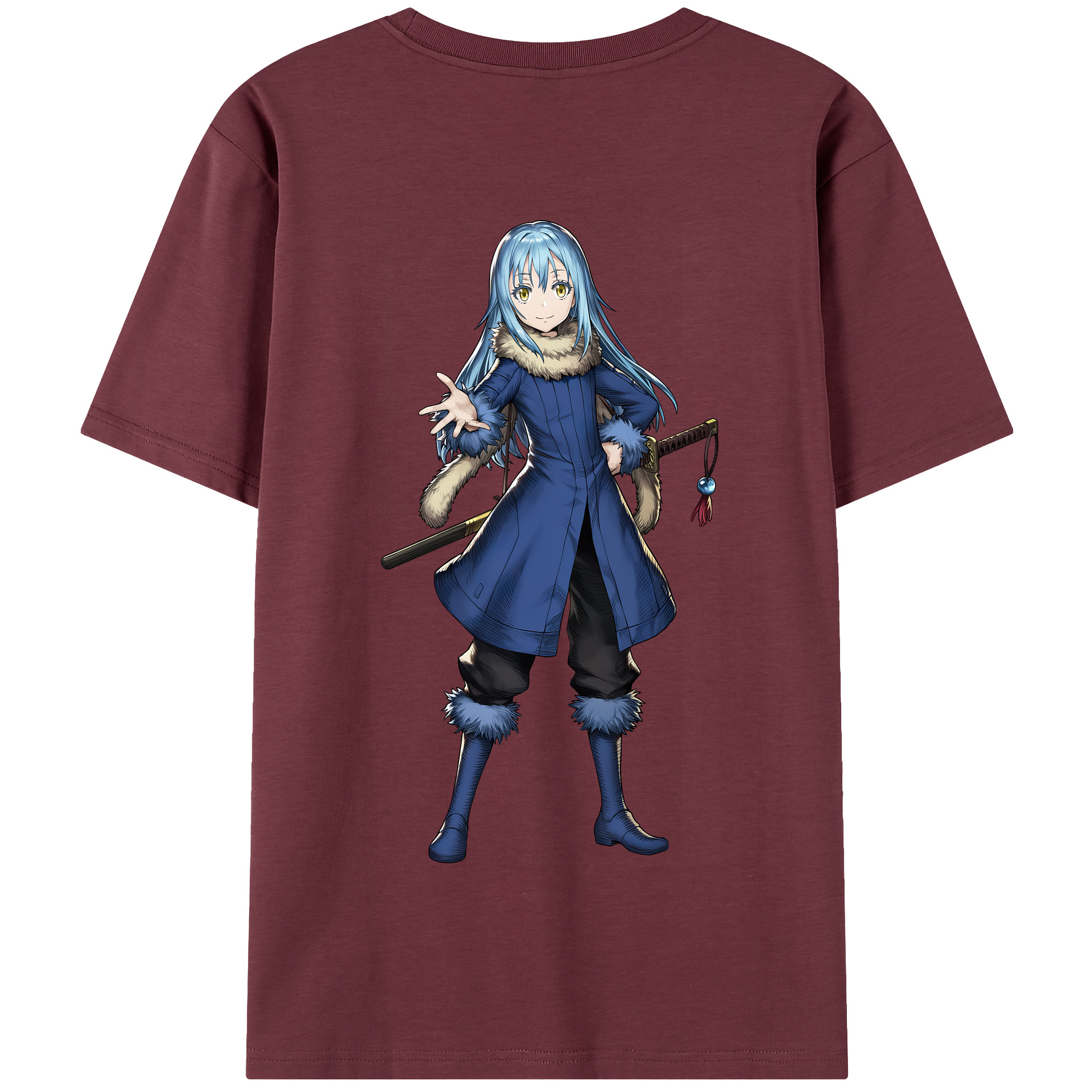 （画像用） 転スラ Regarding Reincarnated to Slime 綿100％半袖Tシャツ（背面プリント）